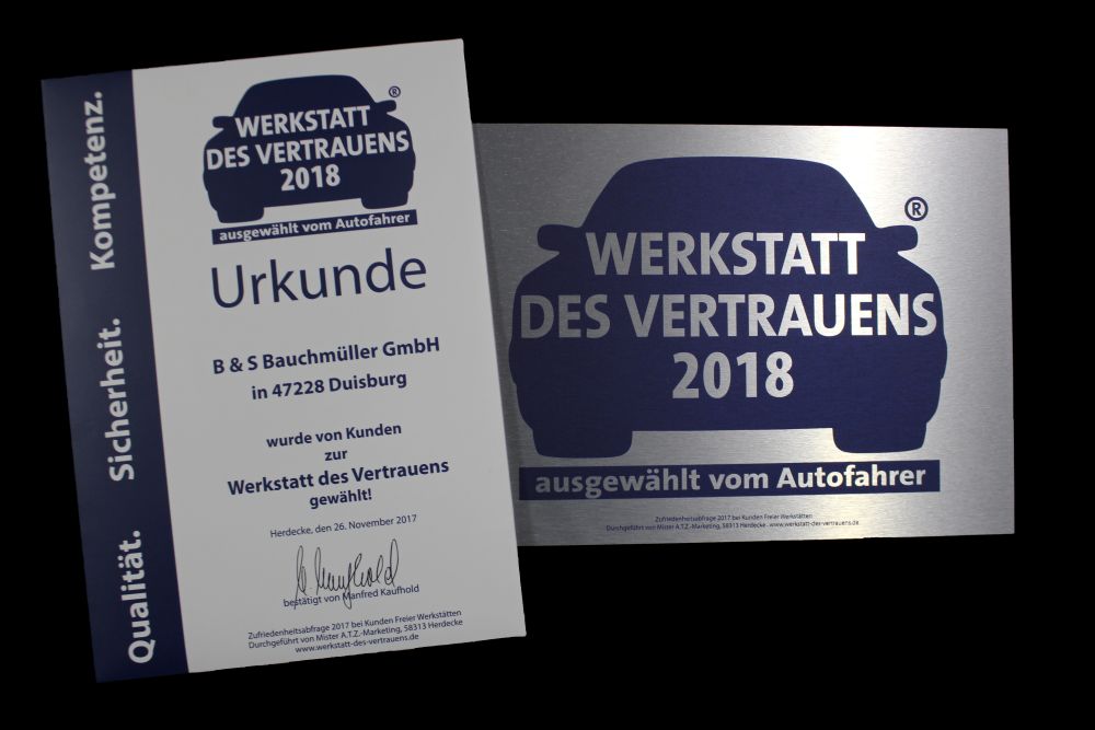Werkstatt des Vertrauens 2018 Duisburg BS Kfz Werkstatt